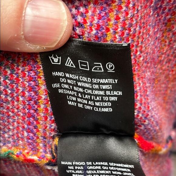 ANTHROPOLOGIE by MOTH Colorful Plaid Cardigan size S | Winston Plaid Long - Picture 7 of 7